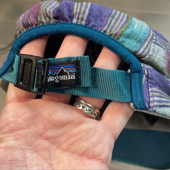 Vintage Patagonia 5 Panel Striped Cotton Hat - Picture 5 of 5